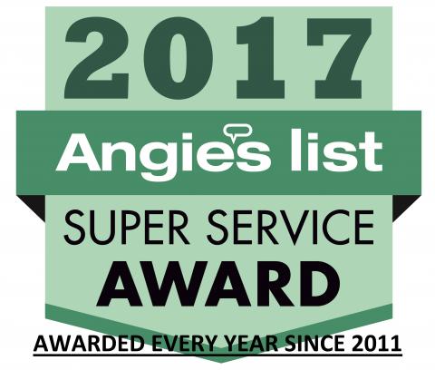 Winner of the Angie's List Super Service Award for 2017